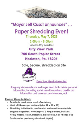 400 pxHazleton City Spring Shred Event Flyer